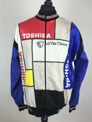 Rare 1987 Toshiba - La Vie Claire Cycling Jacket Men Size 58/7 3xl Made In Belgium