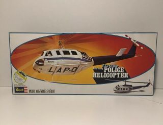 Revell Bell Huey Police Helicopter 1:32 Scale Vintage Rare Open Box Complete