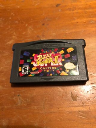 Puzzle Fighter Ii 2 Nintendo Game Boy Advance Cartridge Capcom Rare Vtg