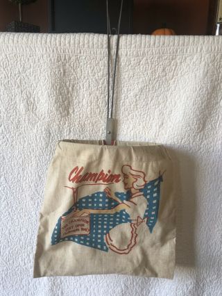 Vintage Champion Stay Open Clothes Pin Bag Clothesline Bag