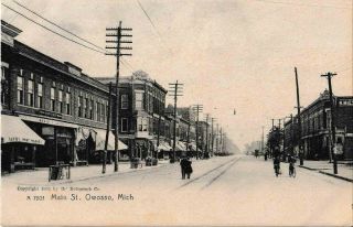 Antique Postcard Main Street Baire 