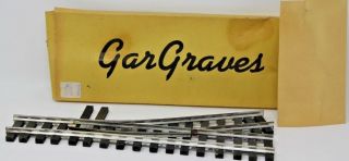 Vintage Gar Graves Right Hand Switch S Guage 2 Rail Rare