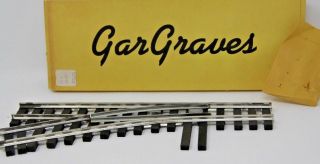 Vintage Gar Graves Left Hand Switch S Guage 2 Rail Rare