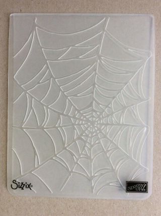 Stampin Up Spiderweb Textured Impressions Embossing Folder Rare & Htf
