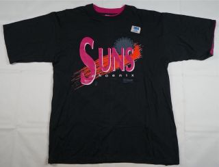Rare Vintage Salem Phoenix Suns Nba Sticker 1990 Ringer T Shirt 90s Barkley Xl