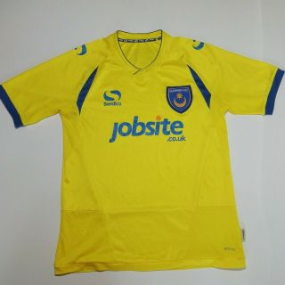 Portsmouth Fc Football Shirt 2014 - 2015 Yellow Away Rare Men 