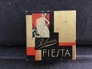 Antique Palmer Perfumer Fiesta Face Powder Art Noveau Full Box