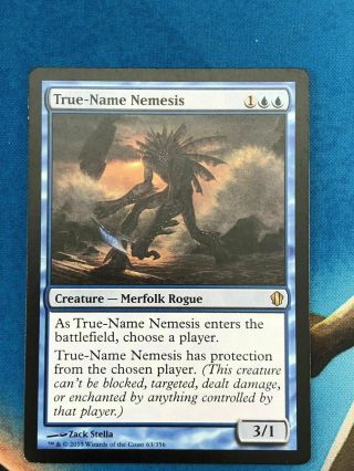 True - Name Nemesis Nm Rare Commander Mtg Magic The Gathering Blue Merfolk Edh