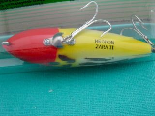 LIMITED HEDDON ZARA SPOOK II RED/WHITE/YELLOW/BROWN COLOR - UNFISHED IN PACKAGE 3