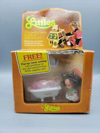 Vintage 1980s Mattel The Littles Die - Cast Dollhouse Furniture – Daphine And Bath