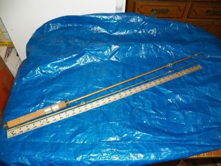 Vintage 2 Piece Metal Fishing Fly Rod W Cork Handle
