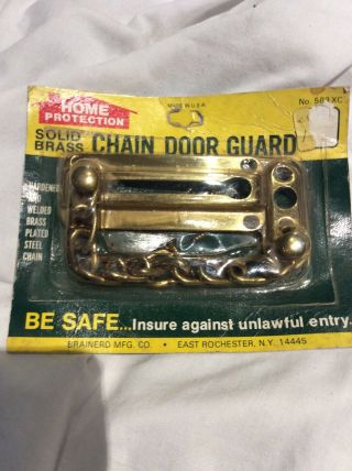 Vintage Solid Brass Chain Door Guard