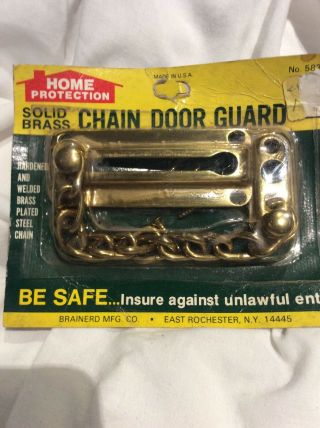 Vintage Solid Brass Chain Door Guard 2