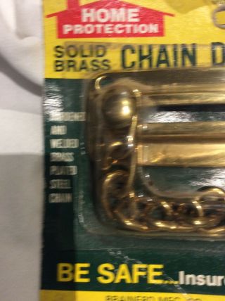 Vintage Solid Brass Chain Door Guard 3