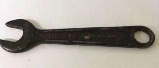 Vtg Antique Indestro 7/16” Open/ 1/2” Box Combo 3 - Notch Wrench 4.  5” Long