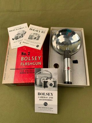 Rare Vintage Camera Bulb Flashgun Bosley No.  2 For 35mm B2 & C Very Hard To Find