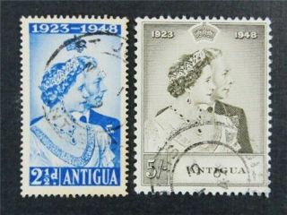 Nystamps British Antigua Stamp Silver Wedding Rare