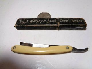 Vintage W.  H.  Morleys And Sons Corn Razor Knife Antique