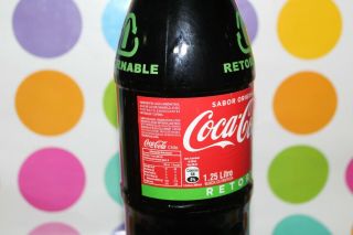 CHILE edition OLD COCA COLA BIG TALL BOTTLE ACL RARE SIZE 1.  25 1250 1 1/4 LITER 3