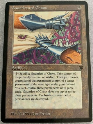 Gauntlets Of Chaos - Legends - Magic The Gathering - Mtg - Nm/m