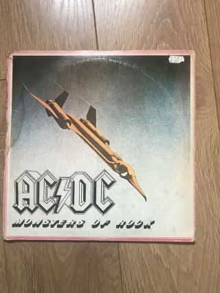 Ac/dc Acdc Monsters Of Rock Dlp Vg Only Rare Live Album