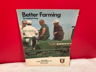 Rare 1968 White Oliver Better Farming For Better Living Dealer Brochure