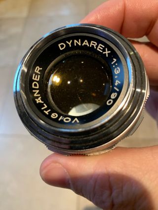 Rare Vintage Voigtlander Dynarex 90mm F/3.  4 Bessamatic Lens