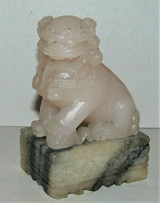 Vintage Chinese Soapstone? Carving Foo Dog Foo Lion