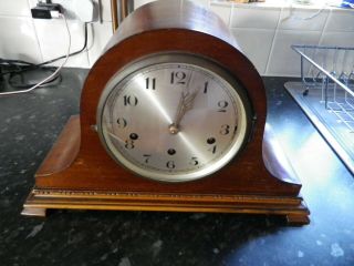 Vintage Napolean Hat Mantle Clock Full Westminster Chime Needs A Service