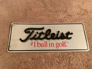 Rare Titleist Shop Display Sign Golf Advertising Piece 14 " X 5.  5 "