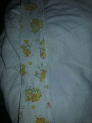 Htf Rare Carters Crib Top Sheet Vintage 100 Cotton Clown Prints Tucked Ends