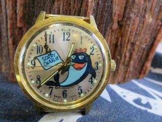 Vintage 1971 Star Kist Charlie The Tuna Wristwatch Wind Up Repair Rp2
