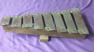 Antique Wood Frame Xylophone 16 - 1/4 Inches Long Vintage Very Rare Chimes Awesome