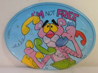 U.  A.  C.  Vtg 1986 Pink Panther 6  Tin Plate Wall Decor Ultra Rare By G.  B.  Area