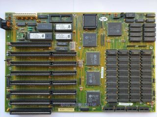 Vlsi 286 Motherboard,  Intel 286 12 Mhz Cpu,  1 Mb Ram Rare