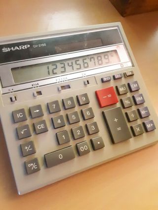 Very Rare Vintage Sharp Qv - 2150 Twin Power 12 Digit Basic Calculator