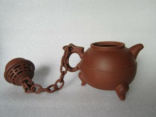 Vintage Chinese Finely Handmade Yixing Teapot w/ Makers Mark 3