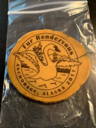 2011 Anchorage Alaska Fur Rendezvous Rondy Moose Antler Pin Rare