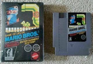 Rare Mario Bros Arcade Classic Nes 1987 Hang Tab Black Box 5 Screw Game