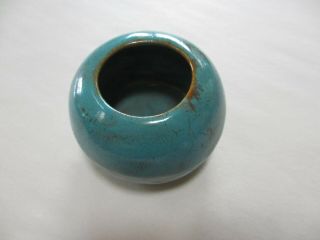 Small Rare Mid Century Modern Quebec Studio Pottery Bowl With Blue Green Glaze