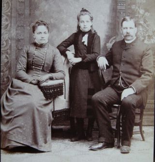 Antique Cabinet Photo Portrait Of A Lovely Family By Brewster Ventura California