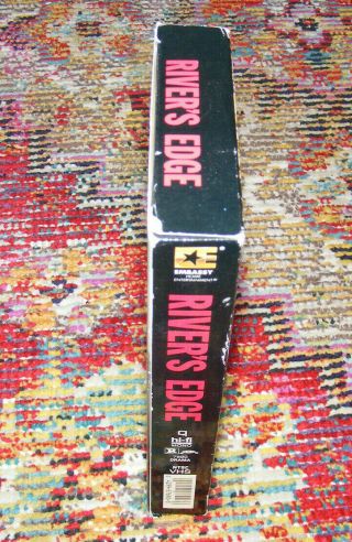 RIVER ' S EDGE VHS RARE Embassy 1987 Cult Classic Keanu Reeves Crispin Glover GOOD 3