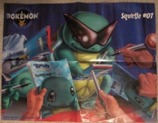 Rare Vintage Pokemon Beckett Collector Poster No.  1 Squirtle