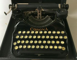 Antique Typewriter,  Corona Four,  Great Prop Or Desk Display