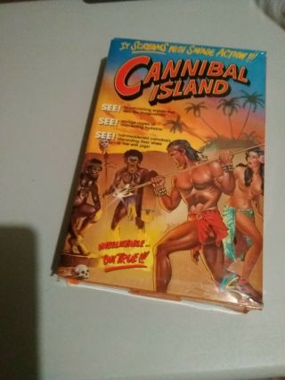 Cannibal Island Big Box Vhs Cannibals/horror Gore Rare