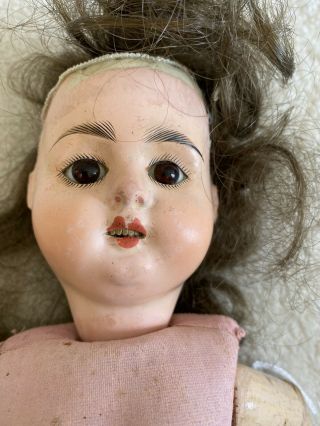 Antique Vintage German Paper Mache Doll For Repair 2