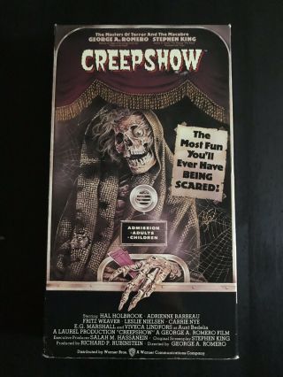 Creepshow (1982) Rare Warner Horror Vhs George A.  Romero Stephen King