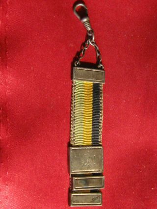 Orig.  Old Antique German Pocket Watch Chain Silver Bierzipfel Studentika