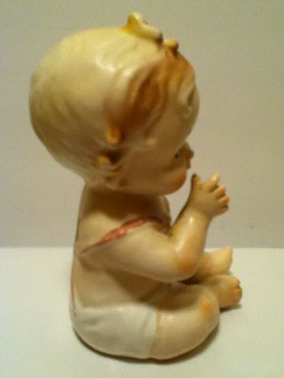 VINTAGE BABY GIRL SUCKING THUMB FIGURINE BISQUE PORCELAIN INARCO E - 1644 3