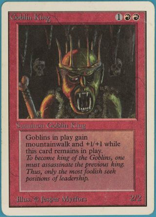 Goblin King Unlimited Heavily Pld Red Rare Magic Mtg Card (id 53858) Abugames
